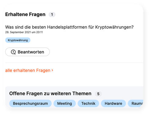 erhaltene Fragen