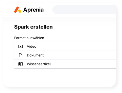 Menü Spark erstellen